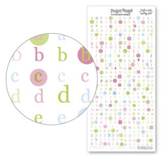 Heidi Grace Designs - Loving You Pocket Rub-On Letters  (sold in 3's)